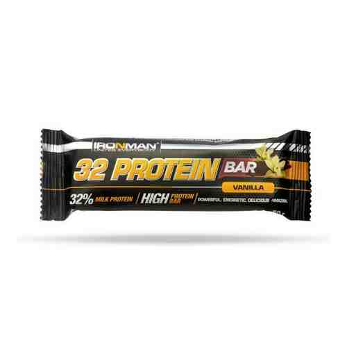 Батончик протеиновый ваниль в темной глазури 32 Protein Ironman 50г 12шт арт. 1431286
