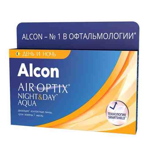 Контактные линзы air optix night & day aqua 3 шт 8,6, -2,00 alcon арт. 1317456