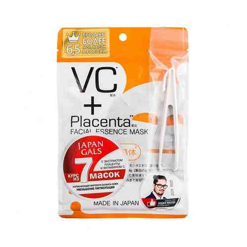 Маска для лица с плацентой и витамином С Japan Gals/Джапан галс Placenta +№7 арт. 1429688