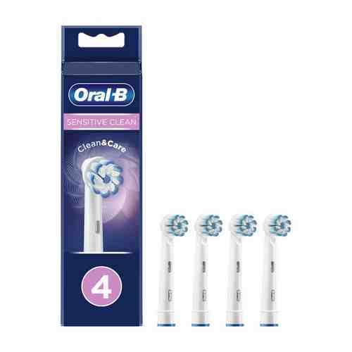 Насадки сменные Oral-B/Орал-Би для электрической зубной щетки Sensitive Clean EB60 4 шт. арт. 1606744