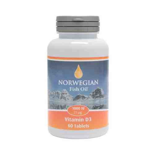Витамин Д3 NFO/Норвегиан фиш оил таблетки 1000МЕ 750мг 60шт арт. 1084651