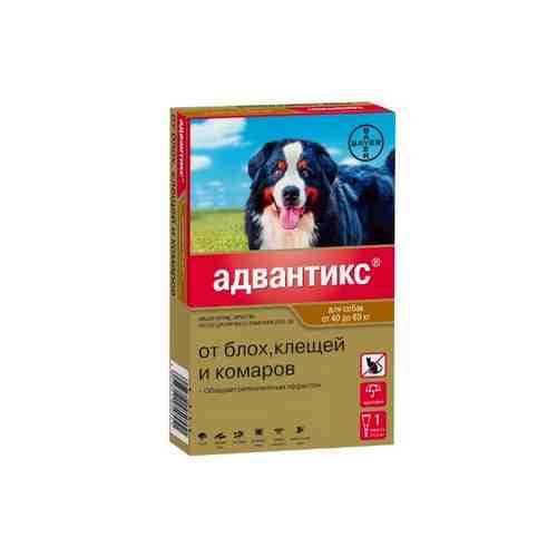 Адвантикс XXL капли на холку для собак 40-60кг 6,0млх1шт арт. 1571632
