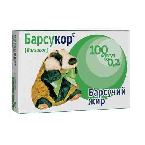 Барсучий жир Барсукор капсулы 200мг 100шт арт. 498620
