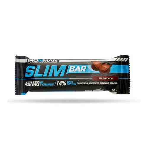 Батончик с L-карнитином кокос в темной глазури Slim Bar Ironman 50г 12шт арт. 1431424