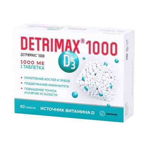 Детримакс 1000 таблетки п/о 230мг 60шт арт. 1118753