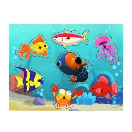Игрушка деревянная рыбалка подводная охота Ми-ми-мишки Буратино 23х30см арт. 1639736