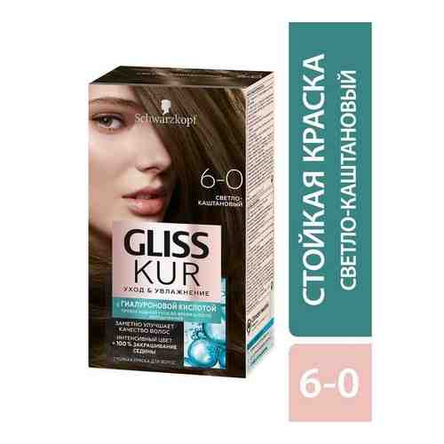 Краска для волос 6-0 светло-каштановый Gliss Kur/Глисс Кур 142,5мл арт. 1569564
