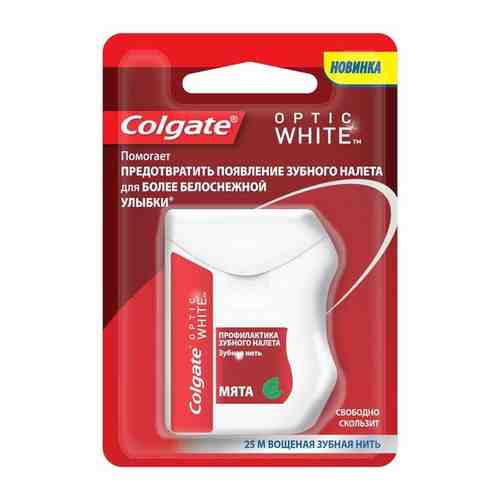 Нить Colgate (Колгейт) зубная Optic White 25 м. арт. 487479