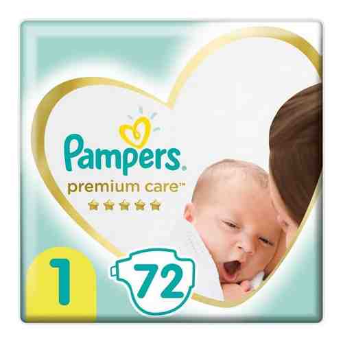 Подгузники Pampers (Памперс) Premium Care 2-5 кг, размер 1, 72 шт. арт. 1107345