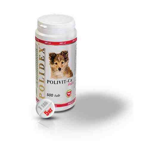 Поливит-Кальций плюс Polidex таблетки для щенков,беременных и лактирующих собак 500шт арт. 1584692