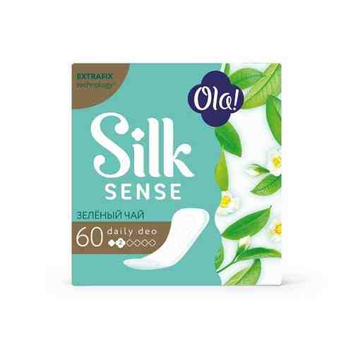 Прокладки ежедневные гигиенические женские аромат зеленый чай Silk Sense Daily Deo Ola! 60шт арт. 1564960