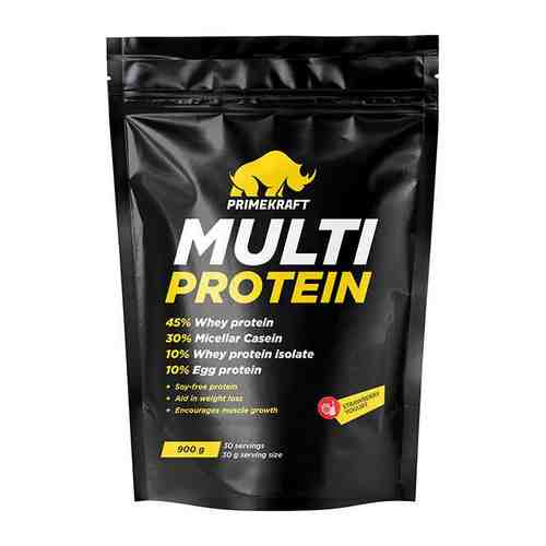 Протеин многокомпонентный со вкусом Клубничный йогурт Primekraft/Праймкрафт Multi Protein 900г арт. 1513350