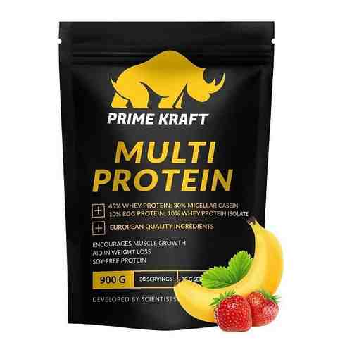 Протеин многокомпонентный со вкусом Клубника-банан Primekraft/Праймкрафт Multi Protein 900г арт. 1513348