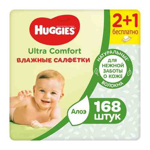 Салфетки влажные детские Huggies/Хаггис Ultra Comfort 168 шт. арт. 1331544