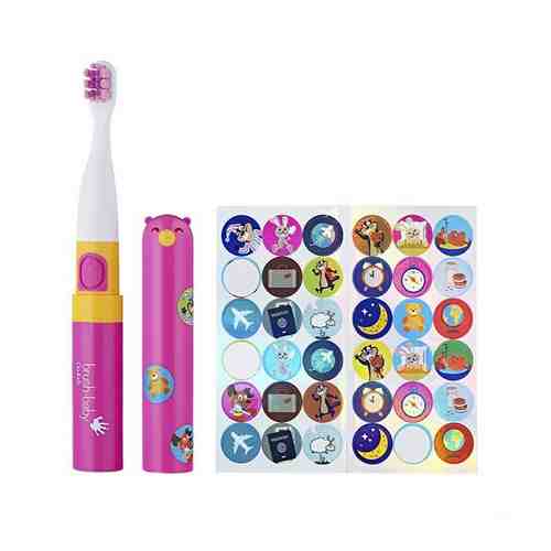 Зубная щетка звуковая для детей 3-6 лет Pink Go-Kidz Brush-Baby/Браш-Бэби арт. 2259488