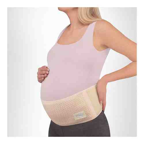 Бандаж для беременных дородовой высота 15 см MamaLine MS B-1215/Бежевый, L-XL арт. 1422080