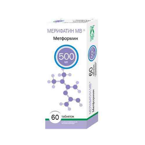 Мерифатин МВ таблетки с пролонг. высвоб. 500мг 60шт арт. 1241245