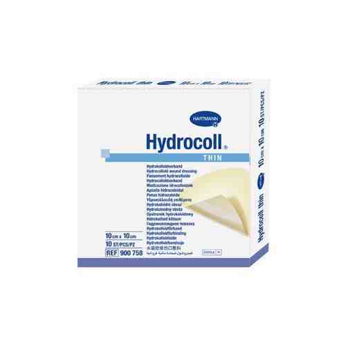Повязки гидроколлоидные стерильные Thin Hydrocoll/Гидроколл 10см х 10см 10шт арт. 1631176