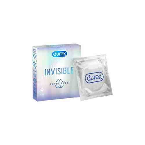 Презервативы из натурального латекса Durex/Дюрекс Invisible Extra Lube 3шт арт. 1511240