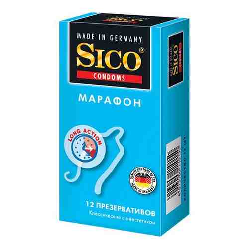 Презервативы Sico (Сико) Марафон классические с бензокаиновой смазкой 12 шт. арт. 495781