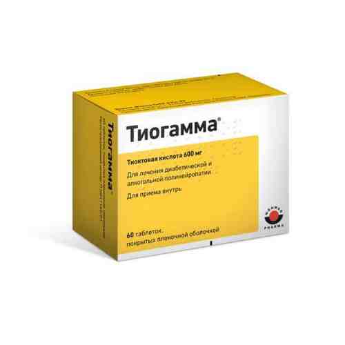 Тиогамма таблетки п/о плен. 600мг 60шт арт. 492520